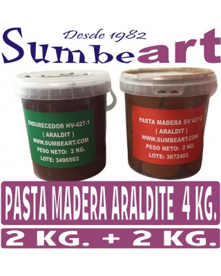 PASTA MADERA ARALDITE 4 KG.