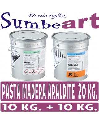 PASTA MADERA ARALDITE 20 KG.