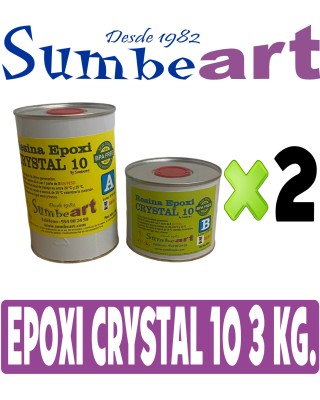 RESINA EPOXI CRYSTAL 10  3 Kg.
